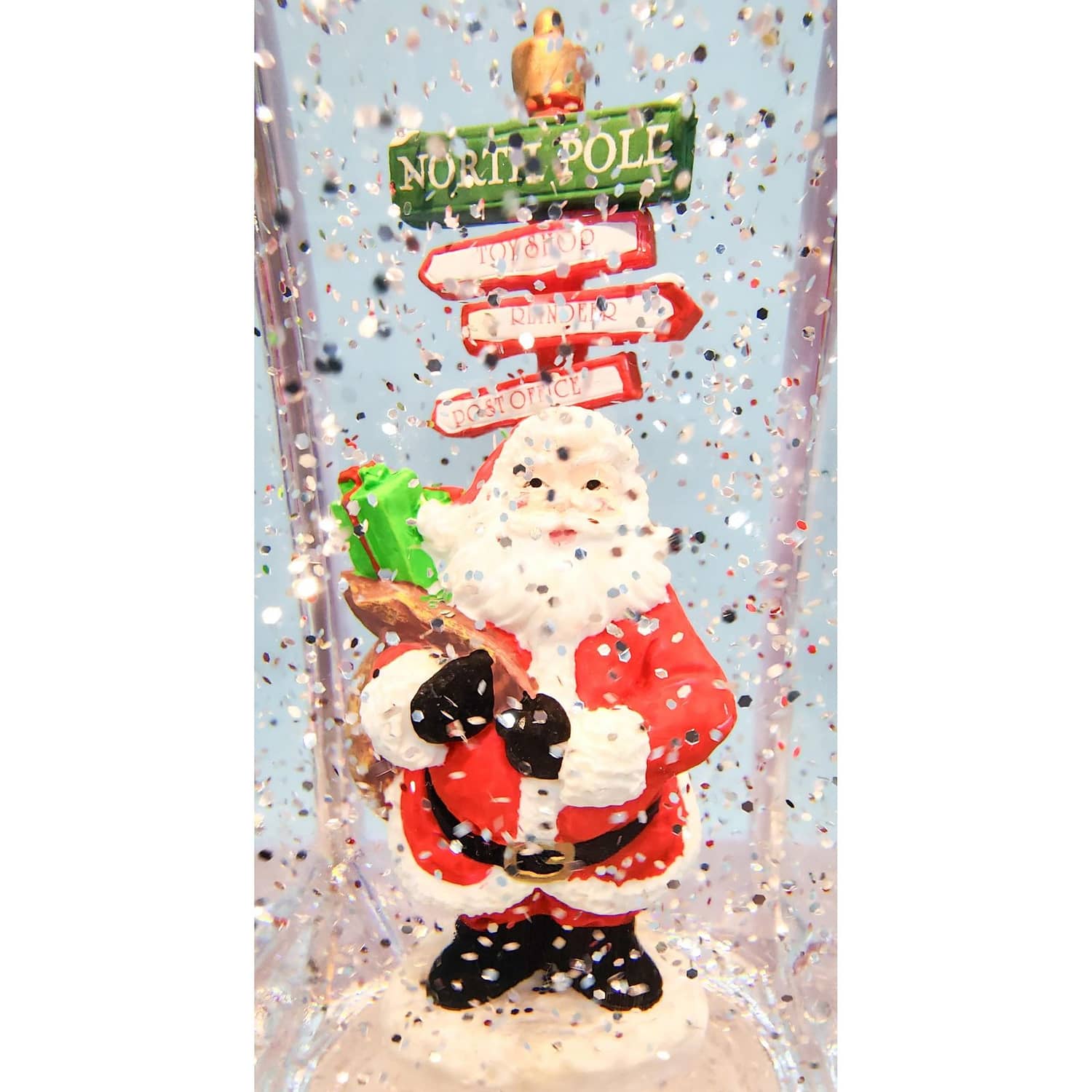 Cotton Candy - Xmas Santa Sign Post Lantern 25cm - Image 3