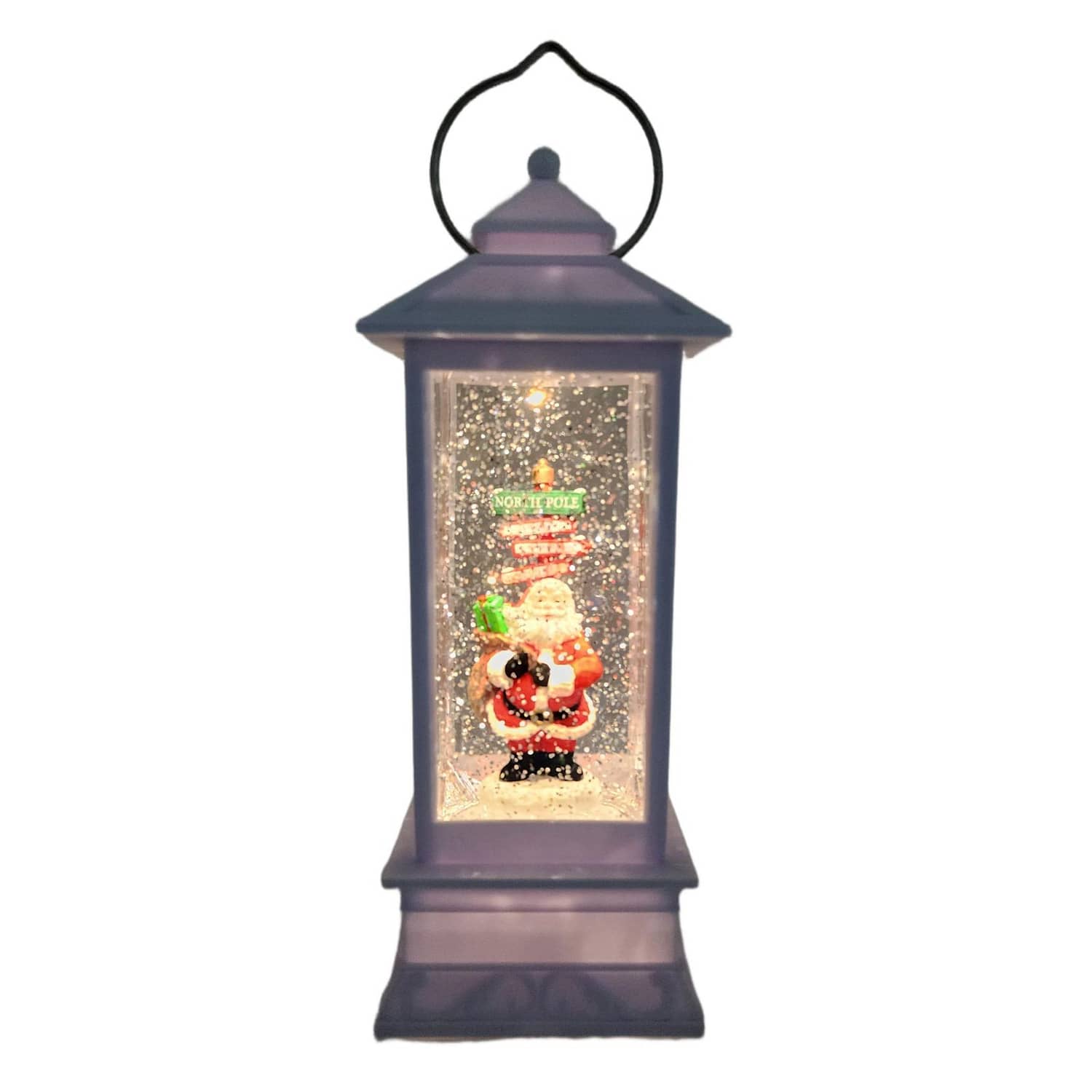 Cotton Candy - Xmas Santa Sign Post Lantern 25cm - Image 2