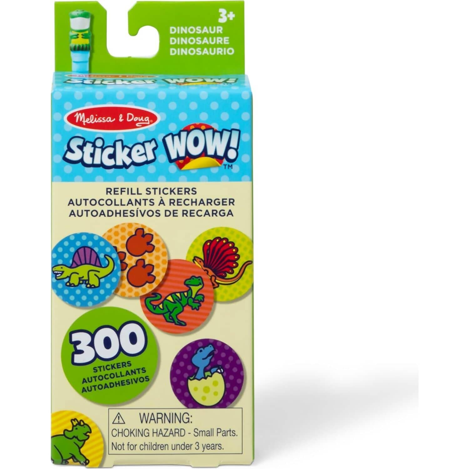 Melissa & Doug - Sticker WOW! Mini Activity Pad & Refill Stickers - Dinosaur (200+ Stickers Stamper Not Included)