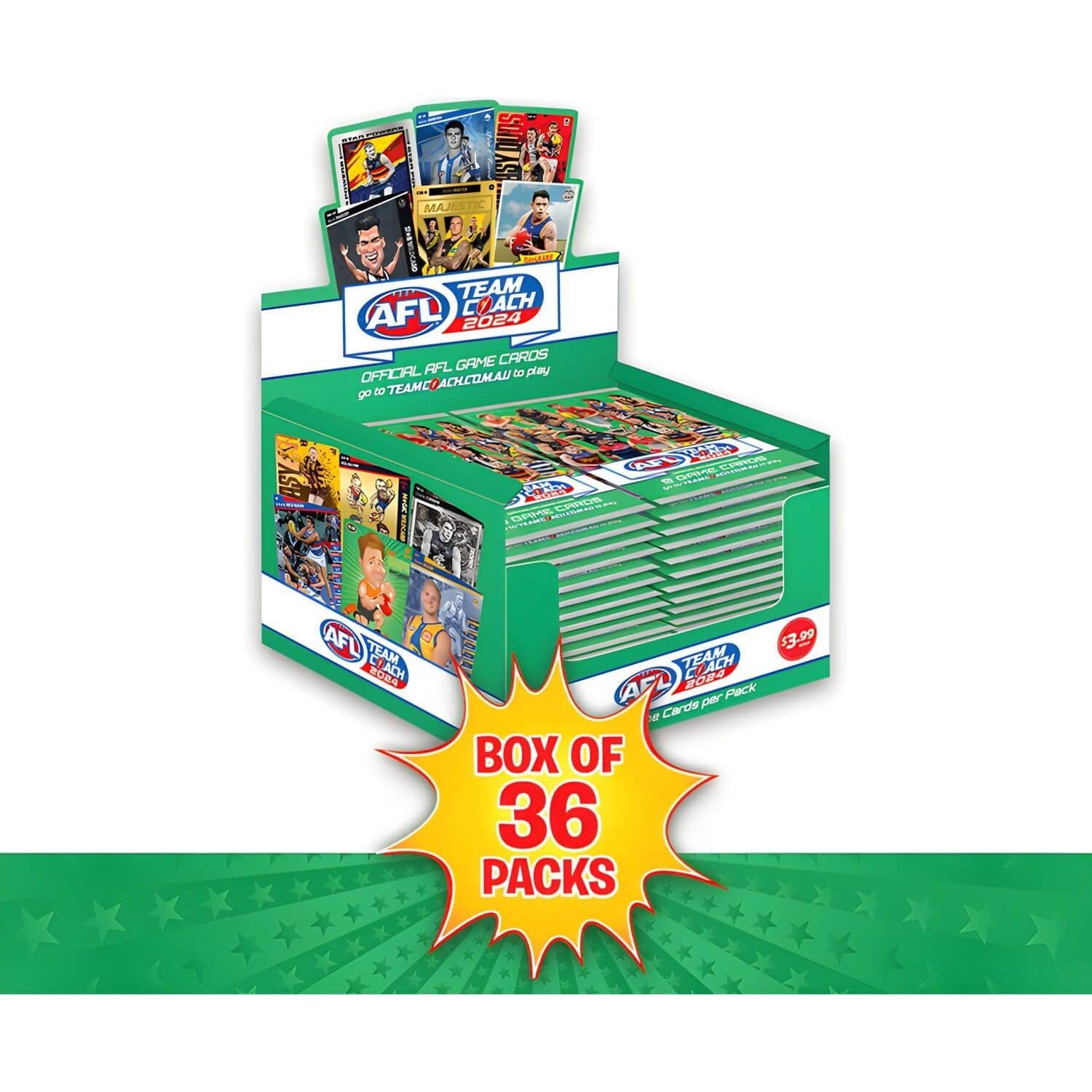 Afl - Teamcoach 2024 Game Card Packs - Box Of 36 Packs Sealed Box