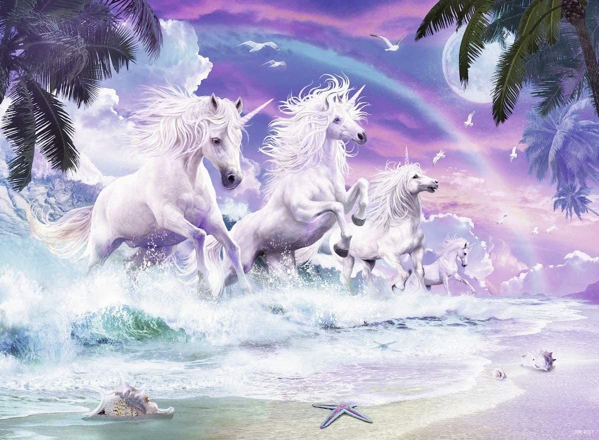 Ravensburger - Unicorns On The Beach 150 Xxl Pieces Jigsaw Puzzle - Image 2