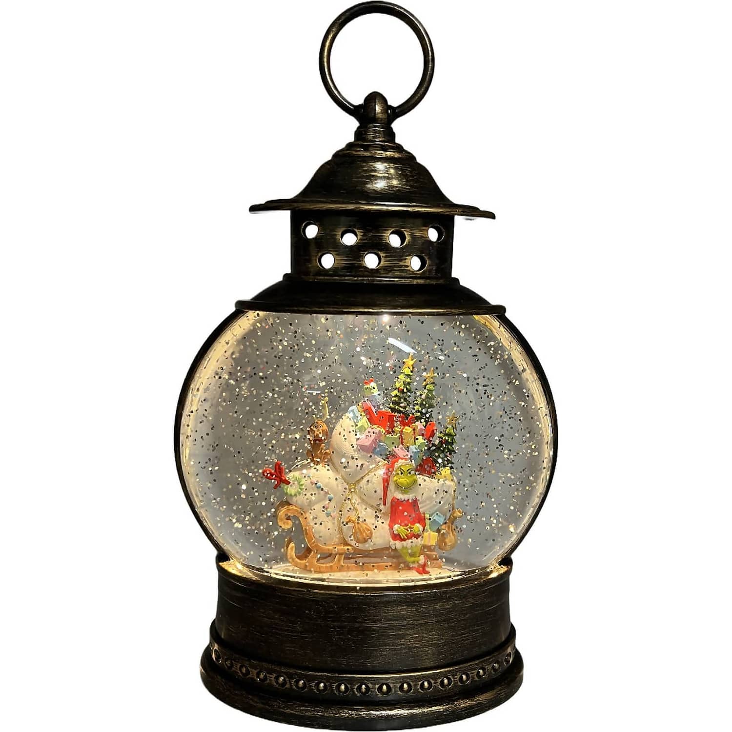 Cotton Candy - Xmas Round Grinch Lantern With Sleigh - Dr. Seuss