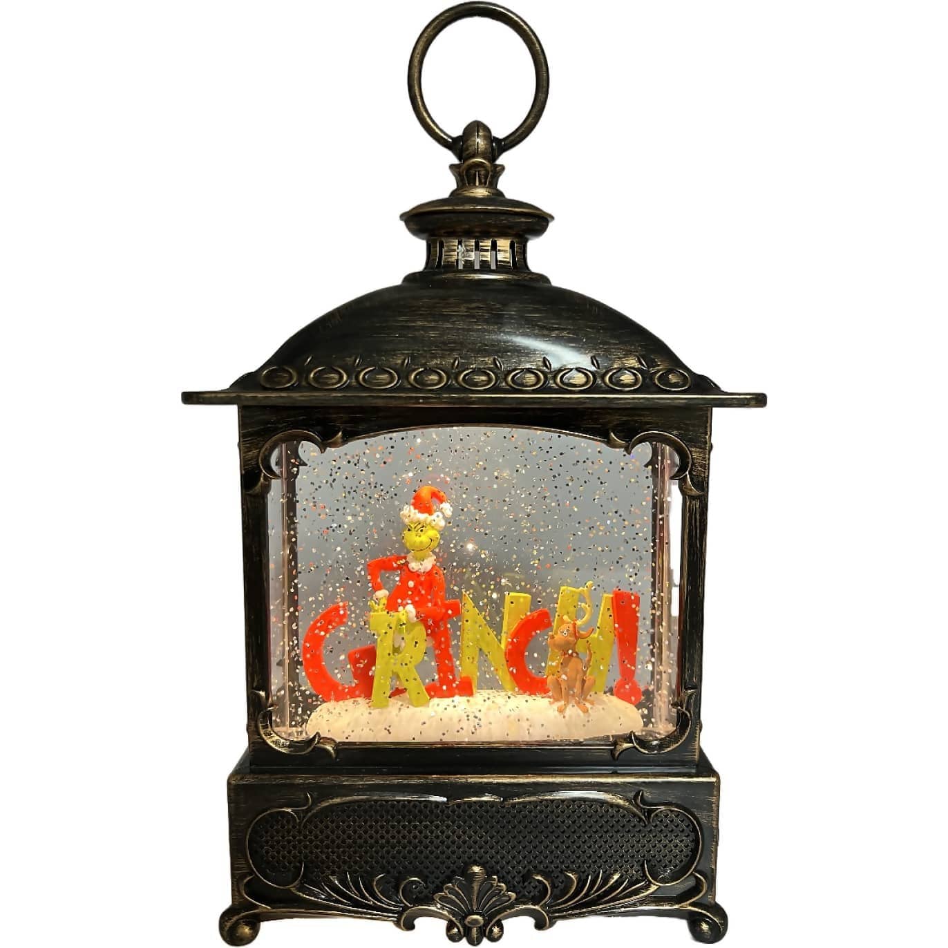 Cotton Candy - Xmas Square Grinch Lantern With Max - Dr. Seuss