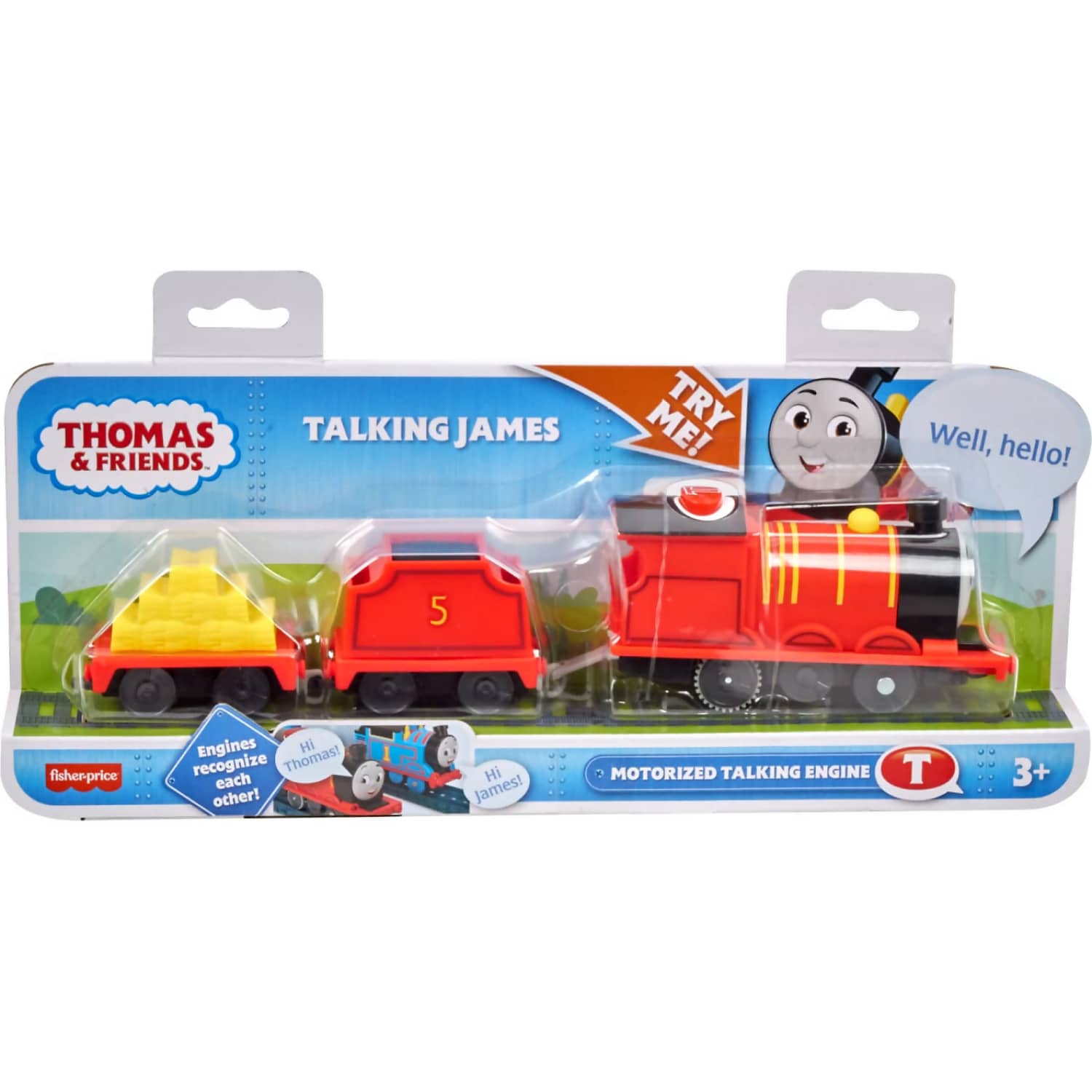 Fisher-price - Thomas & Friends Talking James Toy Train Motorized Engine With Phrases & Sounds