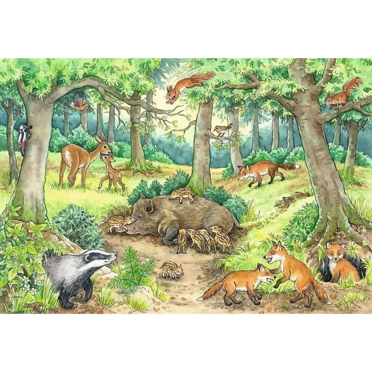 Ravensburger - Animals In The Forest And On The Meadow Jigsaw Puzzle 2 X 12pc - Image 2