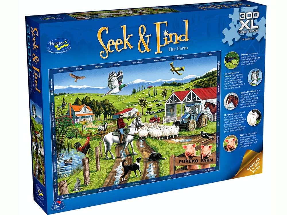 Holdson - Seek & Find The Farm 300 Pieces Xl Jigsaw Puzzle
