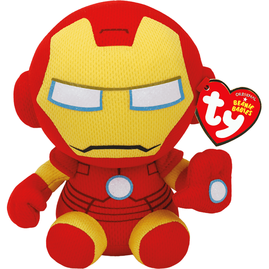 Ty - Beanie Babies - Iron Man - Marvel - Reg/small 20cm