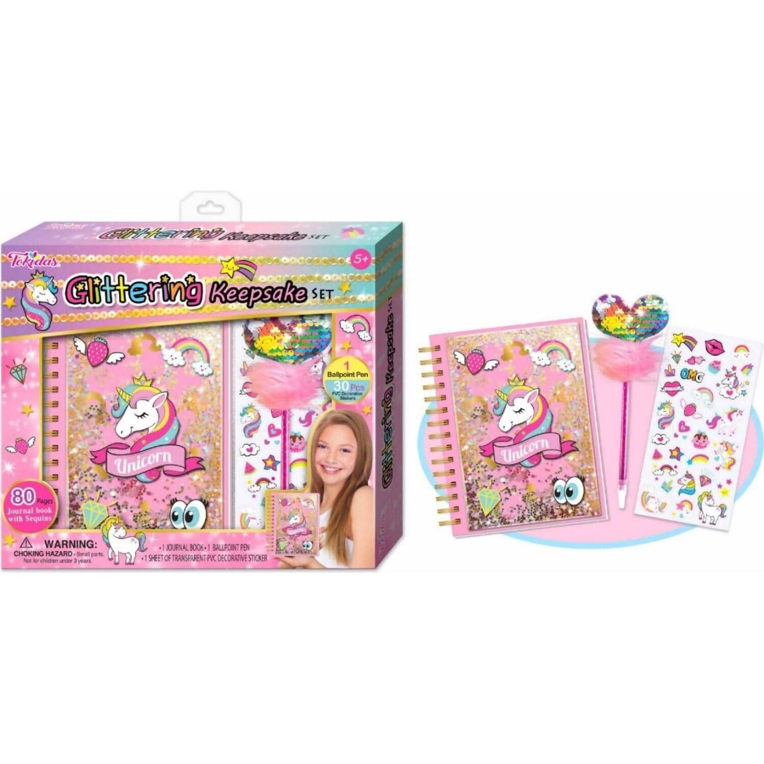 Cotton Candy - Glittering Keepsake Journal Set