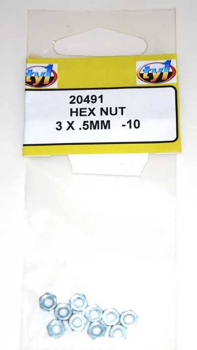 TY1 HEX NUT 3 X .5MM - 10
