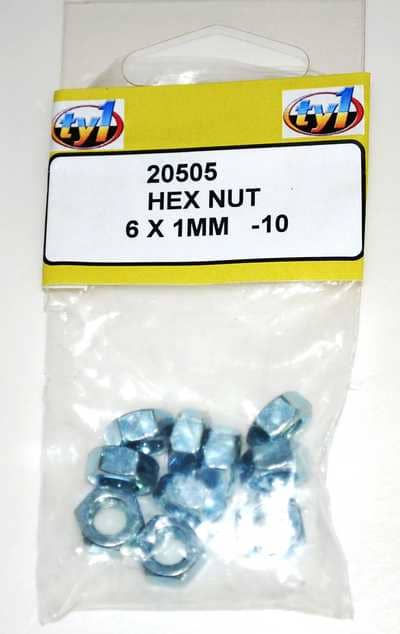 TY1 HEX NUT 6 X 1MM - 10