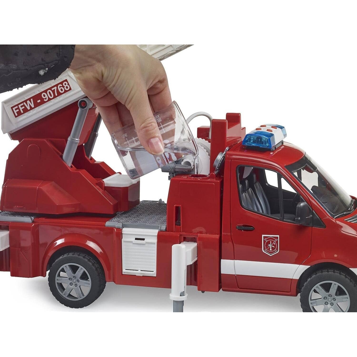 Bruder - Mercedes Benz Sprinter Fire Engine With Slewing Ladder And Water Pump 1:16 Scale - Image 5