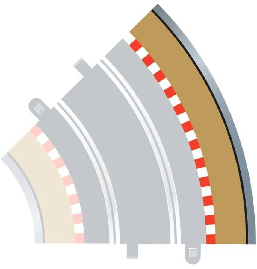 Scalextric C8228 Radius 2 Curve Outer Borders 45 X 4