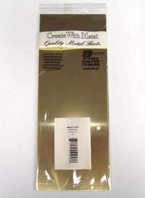 K&S METAL #253 BRASS SHEET .032 4X10' 1PC