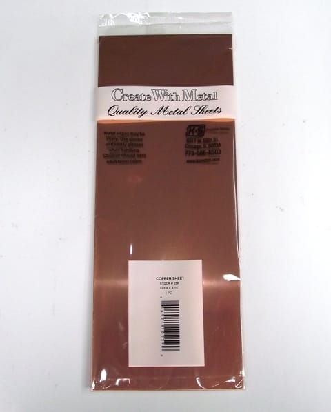 K&S METAL #259 .025 4X10' COPPER SHEET METAL 1PC