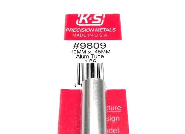 K&S METAL #9809 ALUMINIUM ROUND TUBE 10X300MM