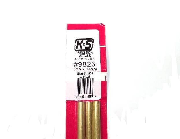 K&S METAL #9823 BRASS ROUND TUBE 5X300MM 3PCS