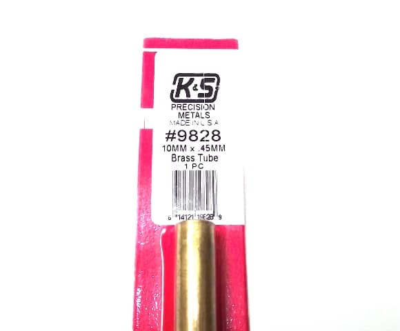 K&S METAL #9828 BRASS ROUND TUBE 10X300MM