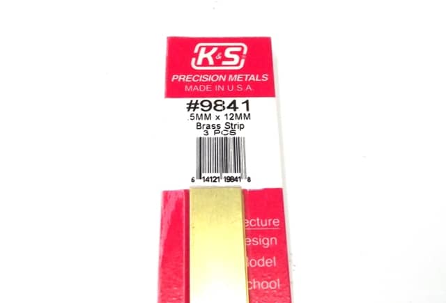 K&S METAL #9841 BRASS STRIP .5X12X300MM 3PCS