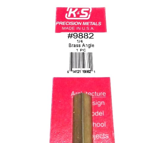 K&S METAL #9882 BRASS ANGLE 1:4X300MM 1PCS