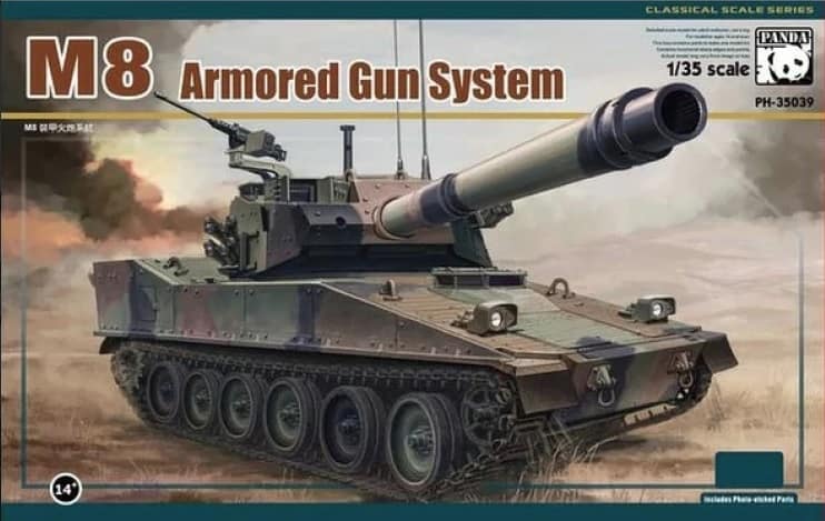 PANDA 1:35 M8 Armored Gun System 35039 Plastic Model Kit