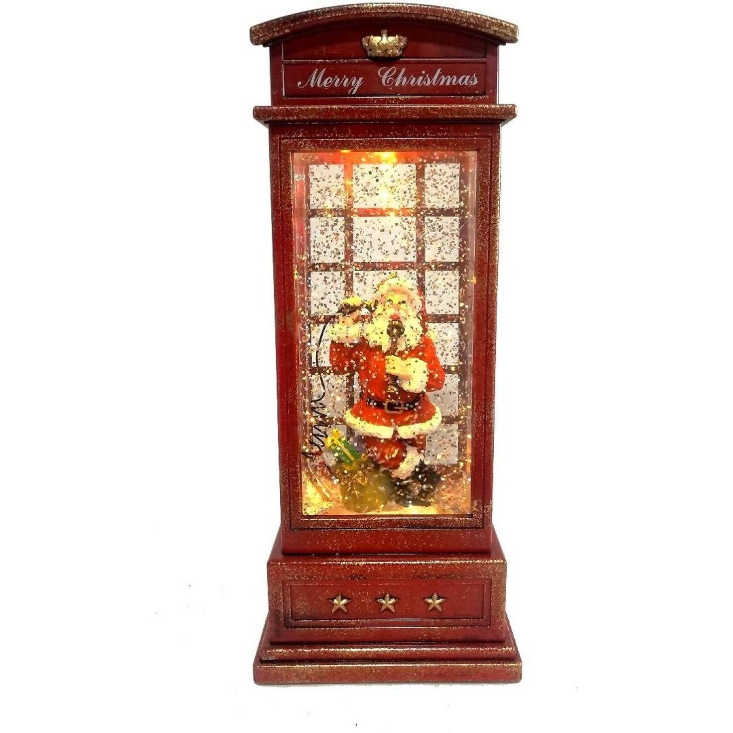 Cotton Candy - Xmas Telephone Booth Santa Lantern