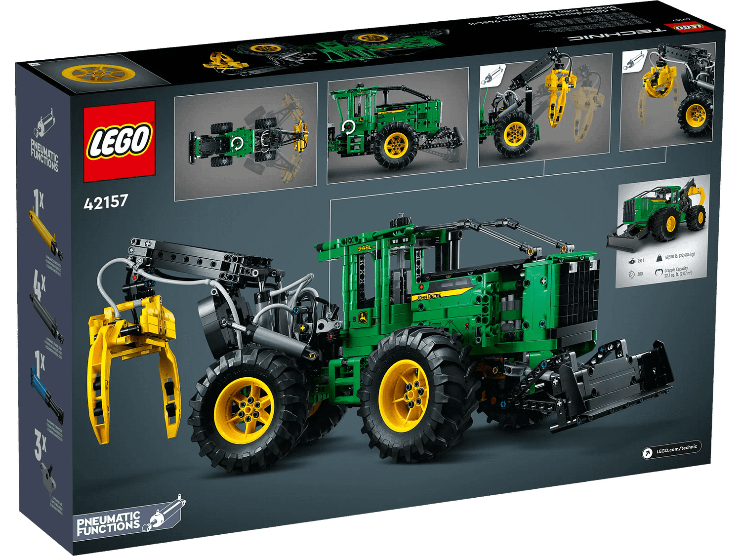 LEGO 42157 John Deere 948L-II Skidder - Technic - Image 6