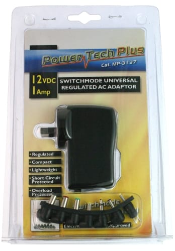 POWER SUPPLY 100-240VAC TO 12VDC 1A MP-3137