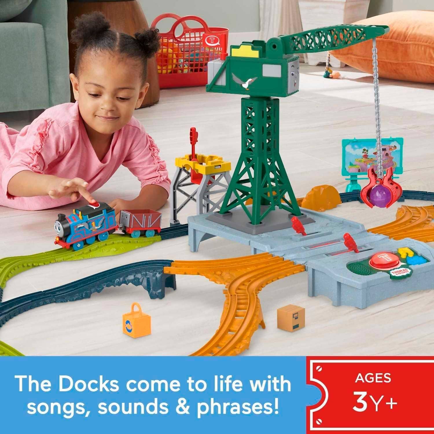 Fisher-price - Thomas & Friends Talking Cranky Delivery Train Set With Songs Sounds & Phrases For Kids - Image 3