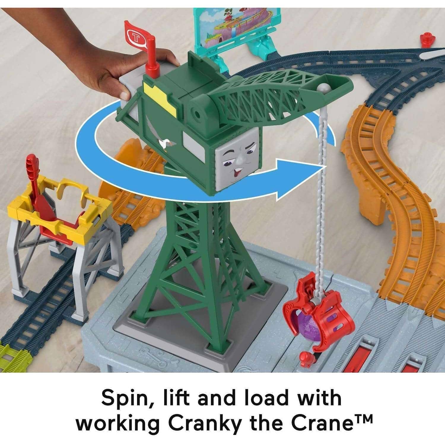 Fisher-price - Thomas & Friends Talking Cranky Delivery Train Set With Songs Sounds & Phrases For Kids - Image 4