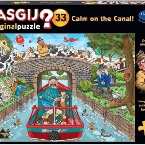 Wasgij - Original 33 Calm On The Canal! Jigsaw Puzzle 1000 Pieces