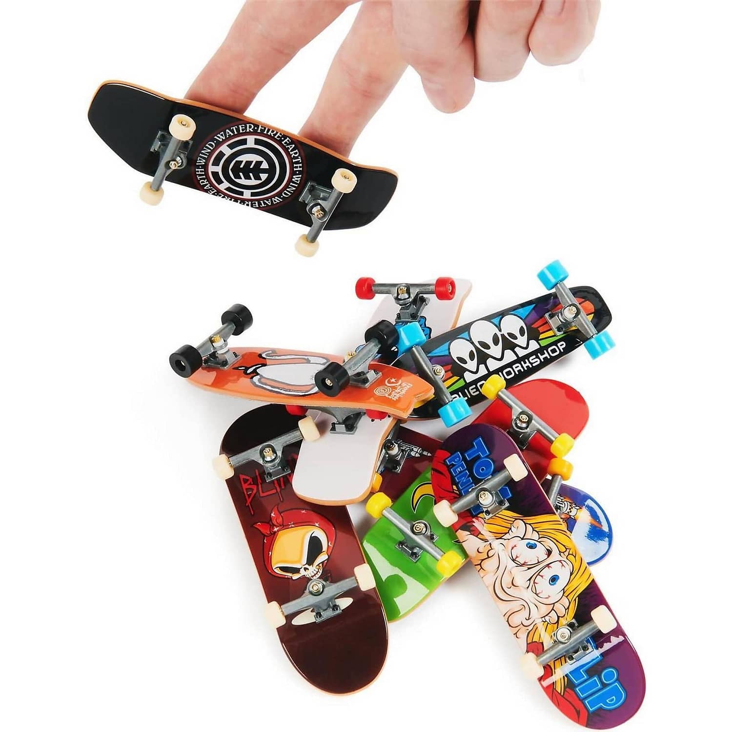 Tech Deck - 25th Anniversary 8-pack Fingerboards With Exclusive Figure Collectible And Customizable Mini Skateboards - Spin Master - Image 2