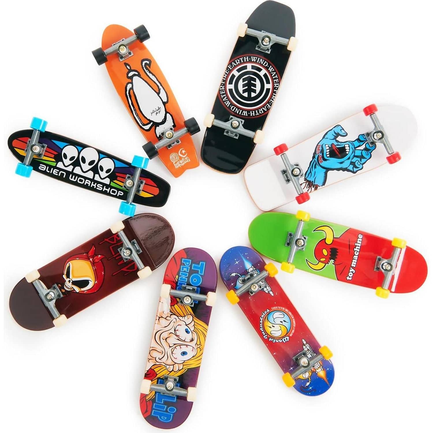 Tech Deck - 25th Anniversary 8-pack Fingerboards With Exclusive Figure Collectible And Customizable Mini Skateboards - Spin Master - Image 5