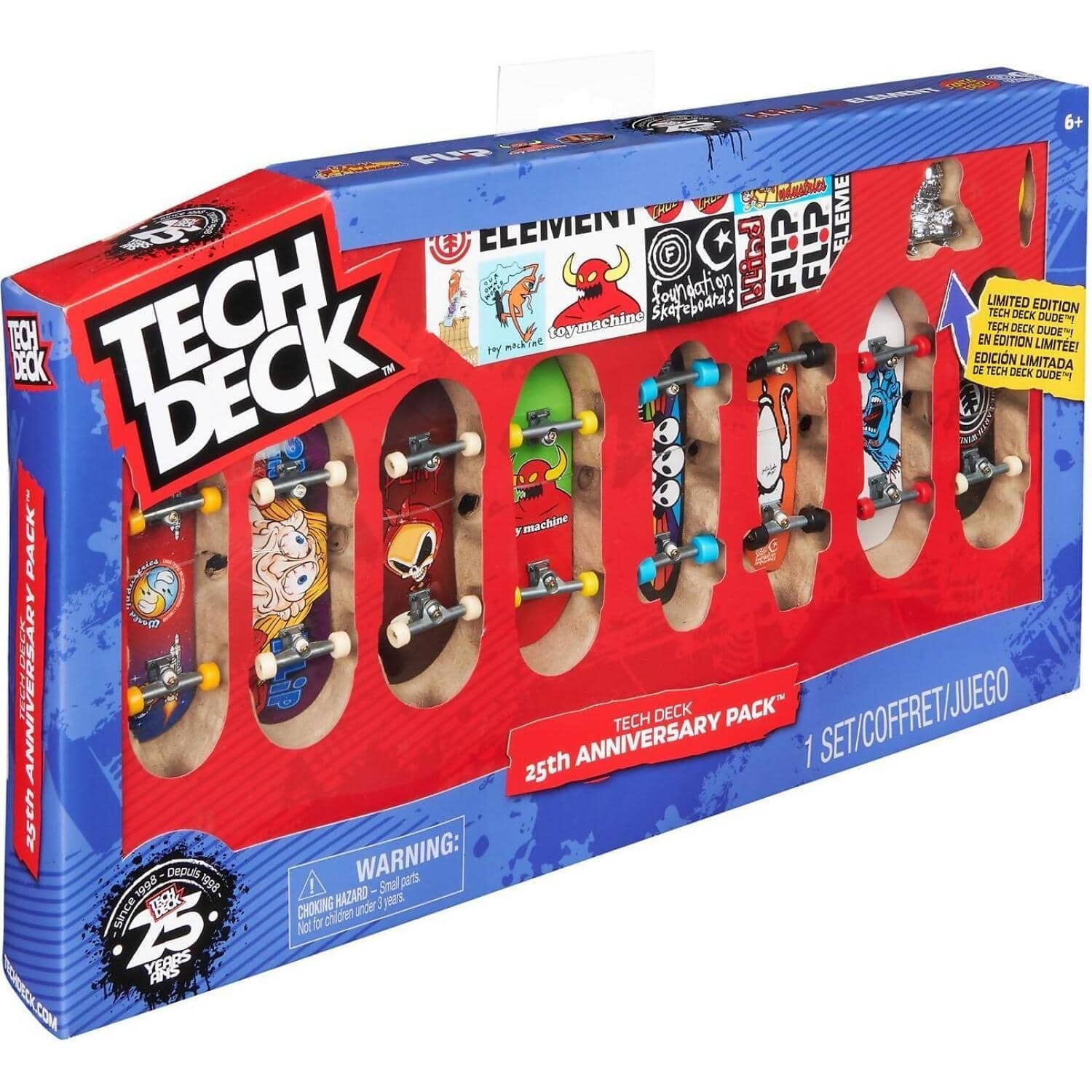 Tech Deck - 25th Anniversary 8-pack Fingerboards With Exclusive Figure Collectible And Customizable Mini Skateboards - Spin Master - Image 6