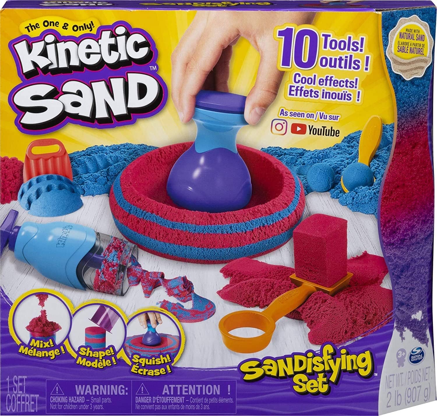 Kinetic Sand - Sandtastic Sand And 10 Tools Spin Master
