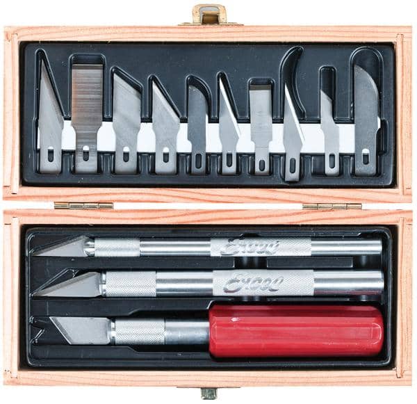 Excel Hobby Knife Set Wood Box - Hiex44282