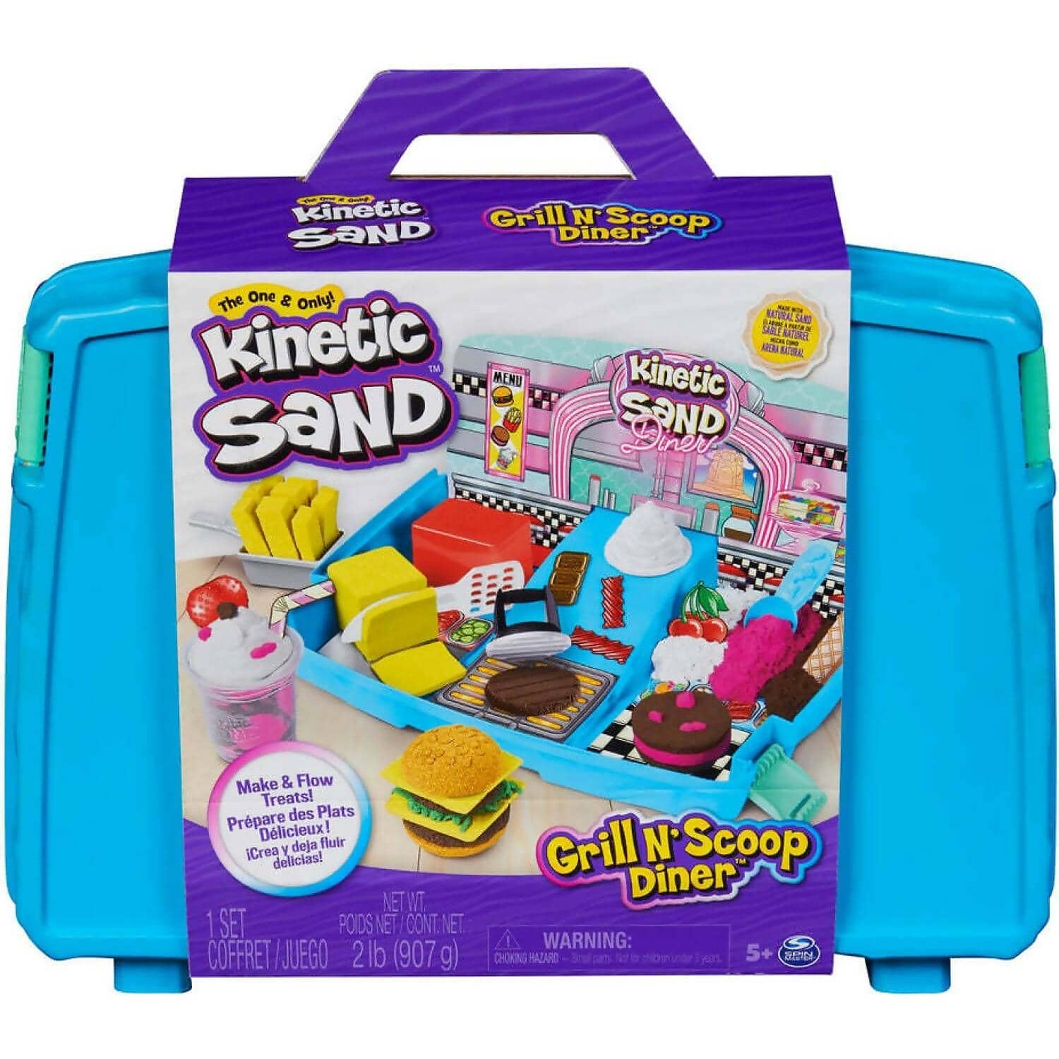 Kinetic Sand - Grill N Scoop Diner Folding Sandbox - Spin Master