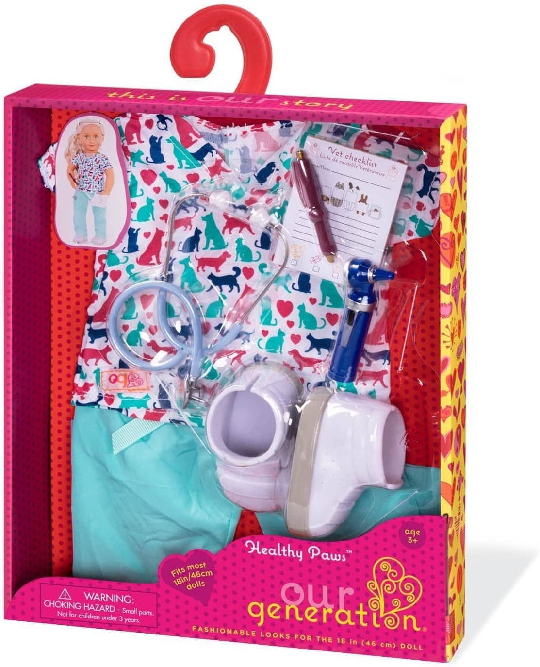 Our Generation Healthy Paws Vet Uniform And Accessories For 46cm Dolls - Image 3