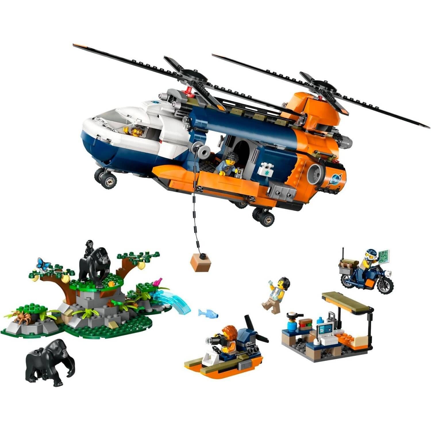 LEGO 60437 Jungle Explorer Helicopter at Base Camp - City - Image 2