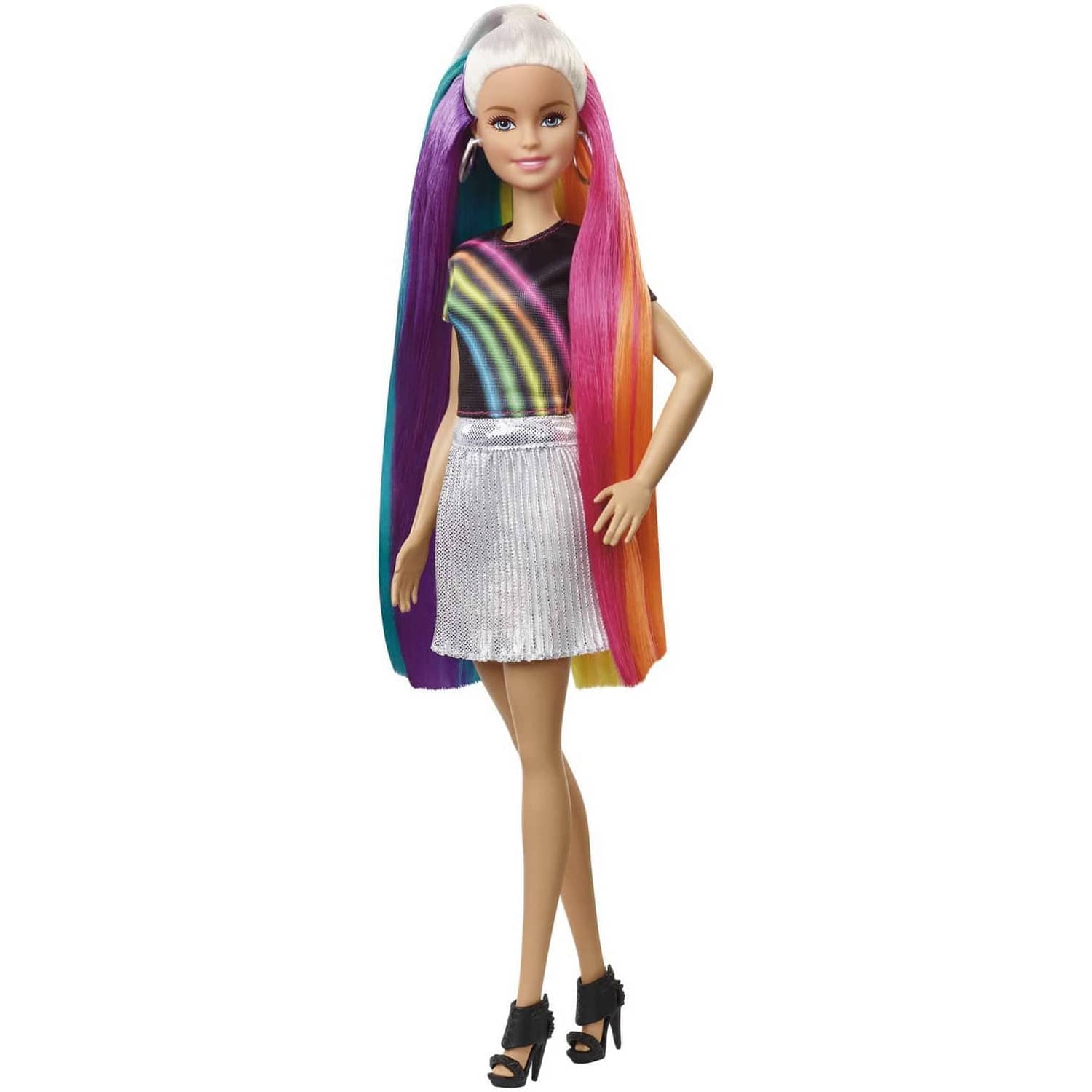 Barbie Rainbow Sparkle Hair Doll  Mattel
