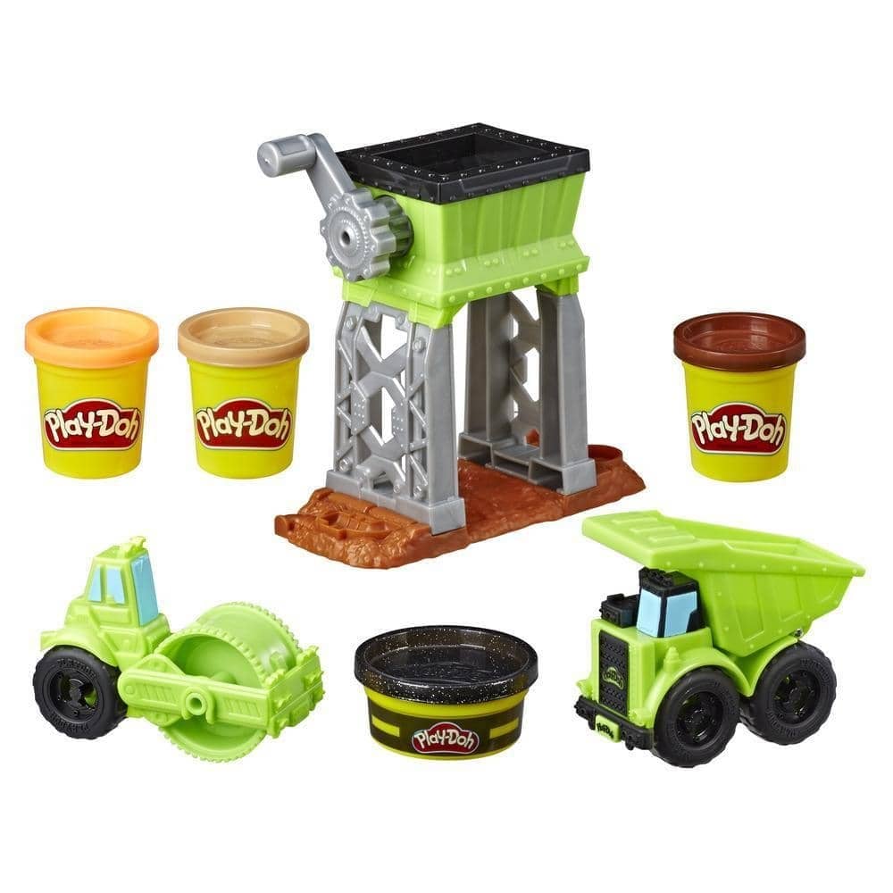 Play-doh - Wheels Gravel Yard Construction Toy With Non-toxic Pavement Buildin Compound Plus 3 Additional Colors  Hasbro