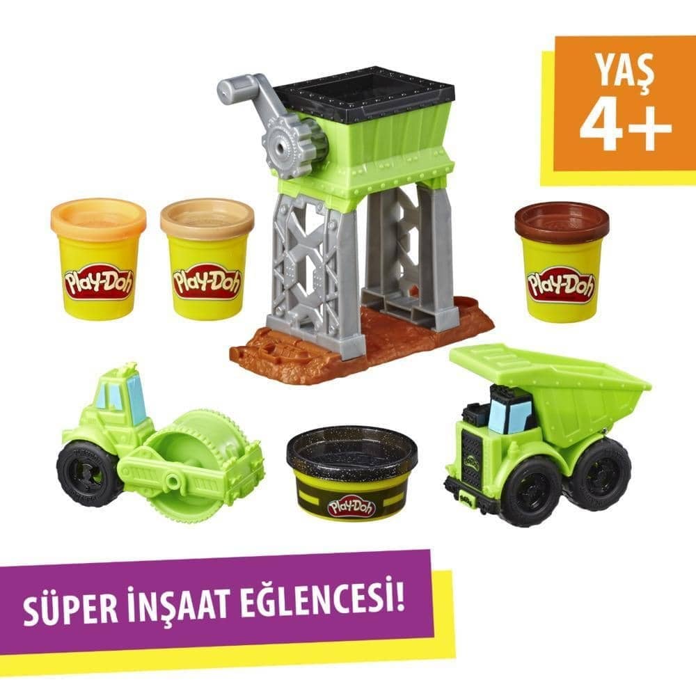 Play-doh - Wheels Gravel Yard Construction Toy With Non-toxic Pavement Buildin Compound Plus 3 Additional Colors Hasbro - Image 6