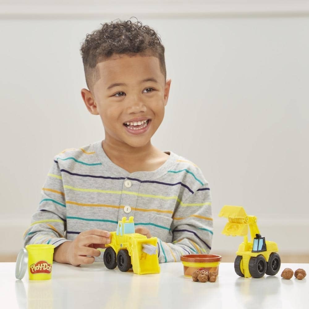 Play-doh - Wheels Excavator And Loader Toy Construction Trucks With Non-toxic Play-doh - Sand Buildin Compound Plus 2 Additional Colors Hasbro - Image 8