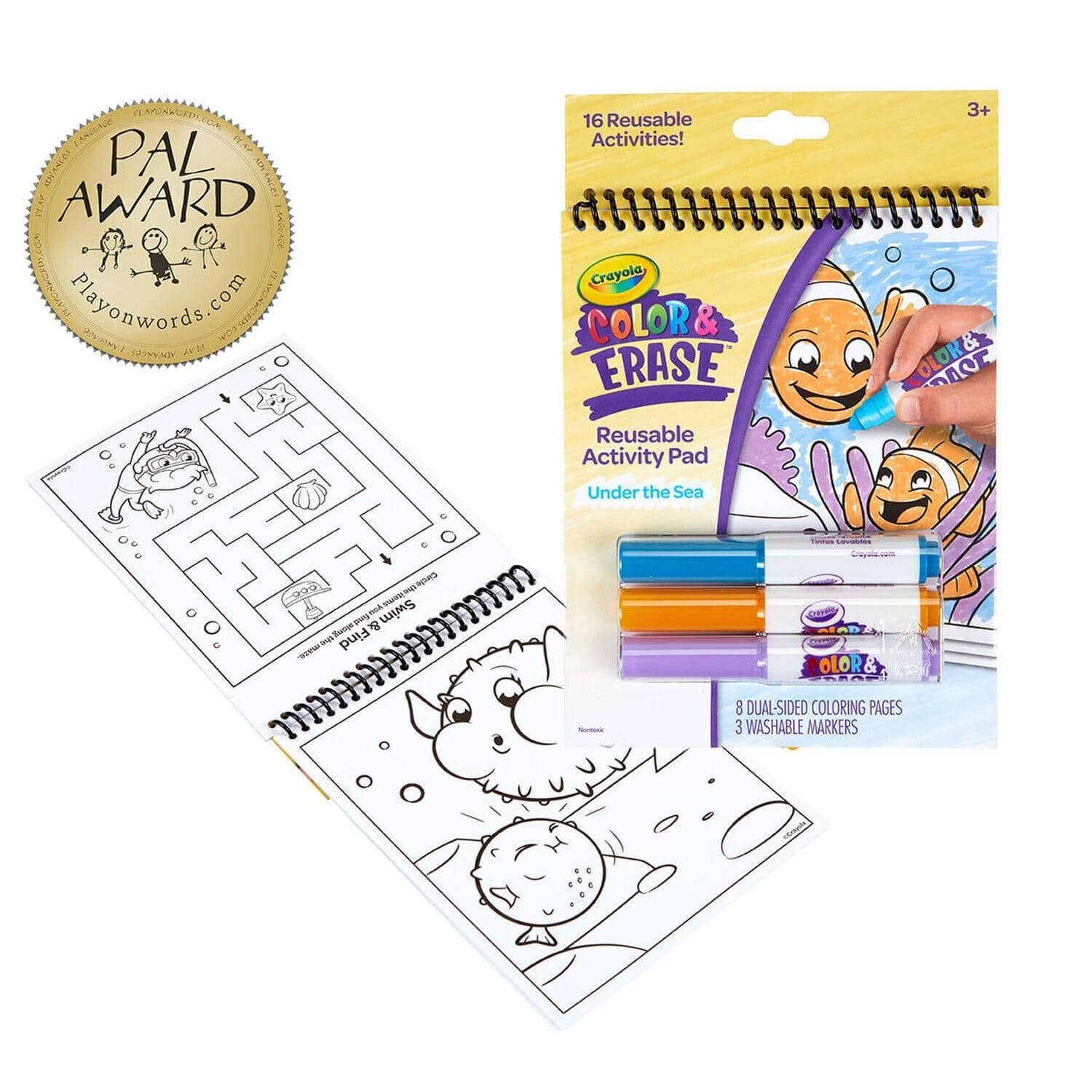 Crayola - Under The Sea Color & Erase Activity Pad With Markers