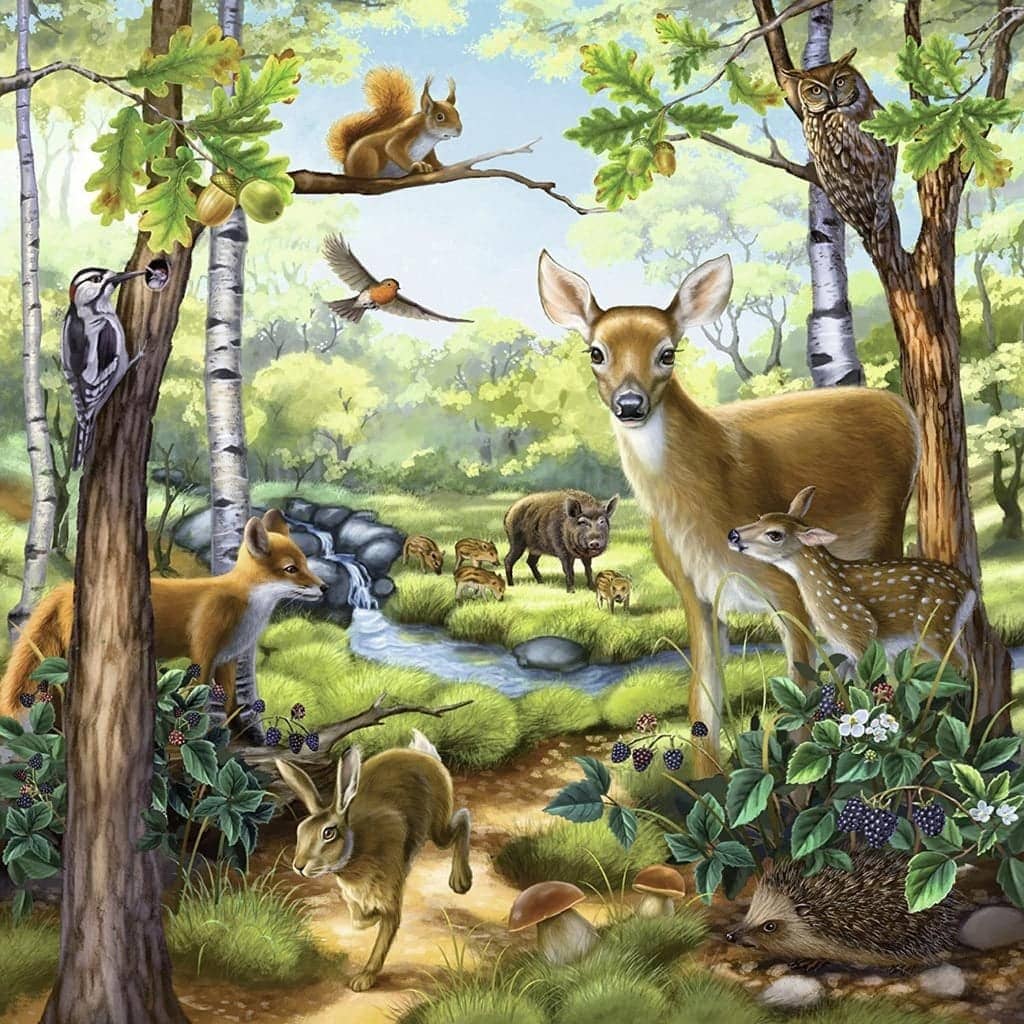 Ravensburger - Forest Zoo & Pets Jigsaw Puzzle 3x49 Pieces - Image 3