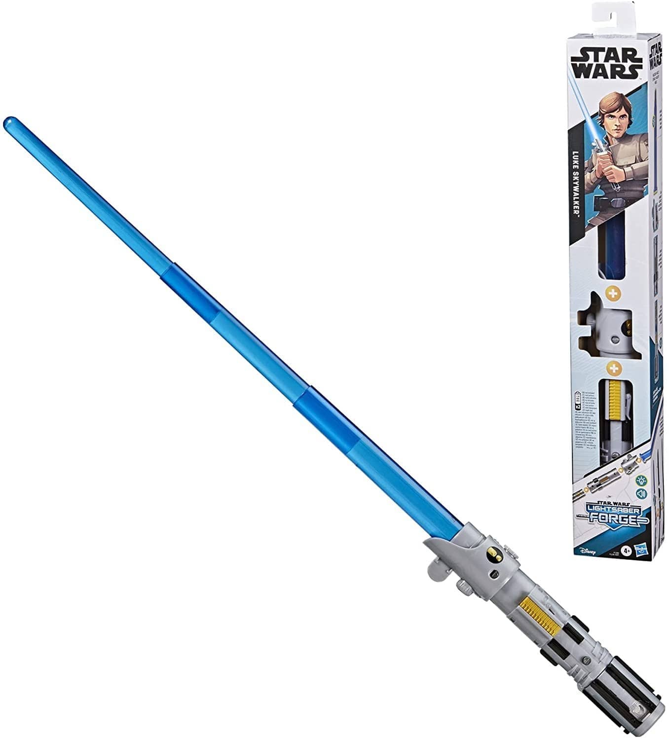 Star Wars Lightsaber Forge Luke Skywalker Electronic Extendable Blue Lightsaber