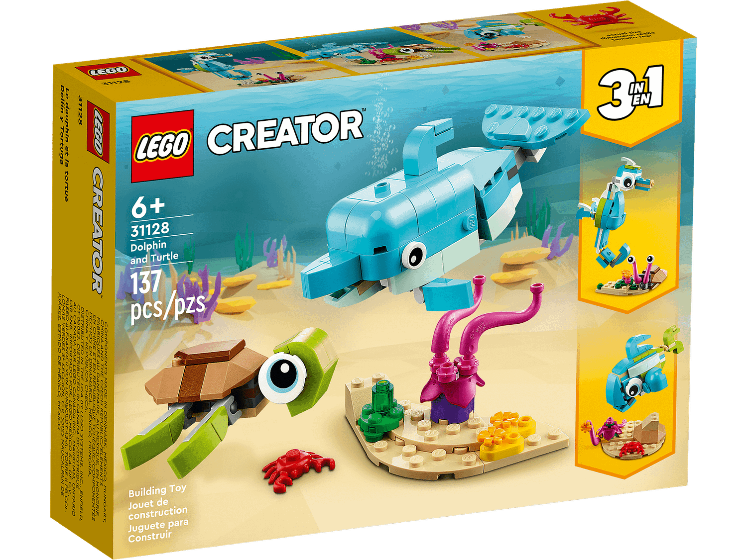 LEGO 31128 Dolphin and Turtle - Creator 3-in-1