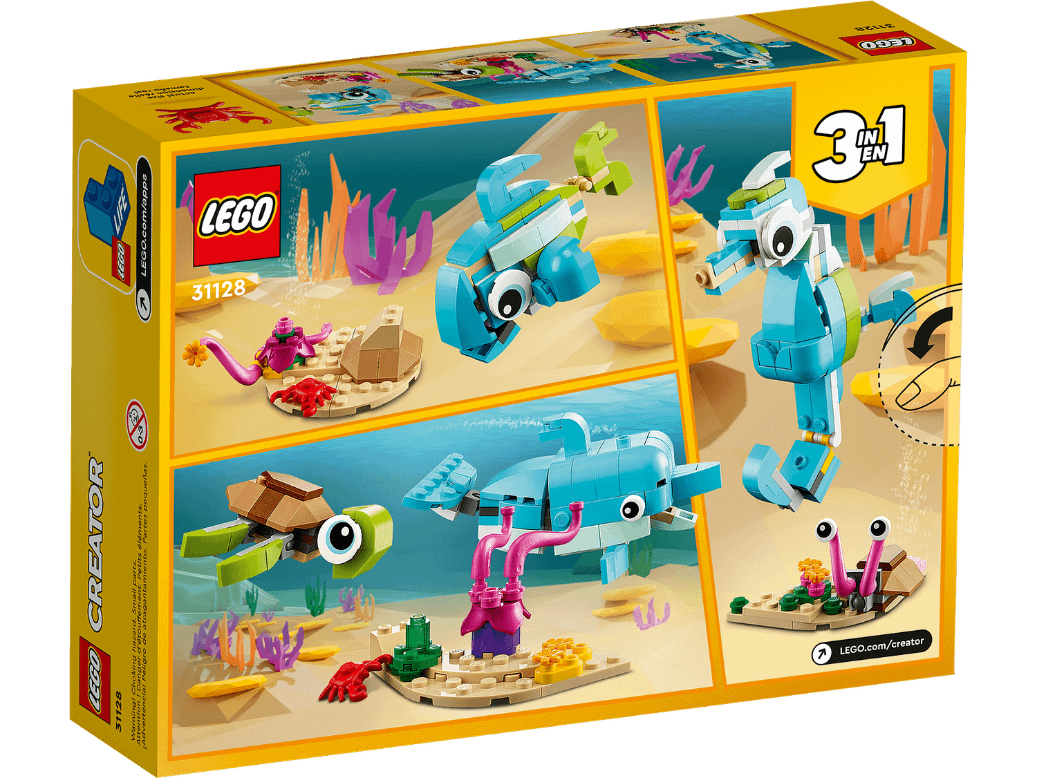LEGO 31128 Dolphin and Turtle - Creator 3-in-1 - Image 4