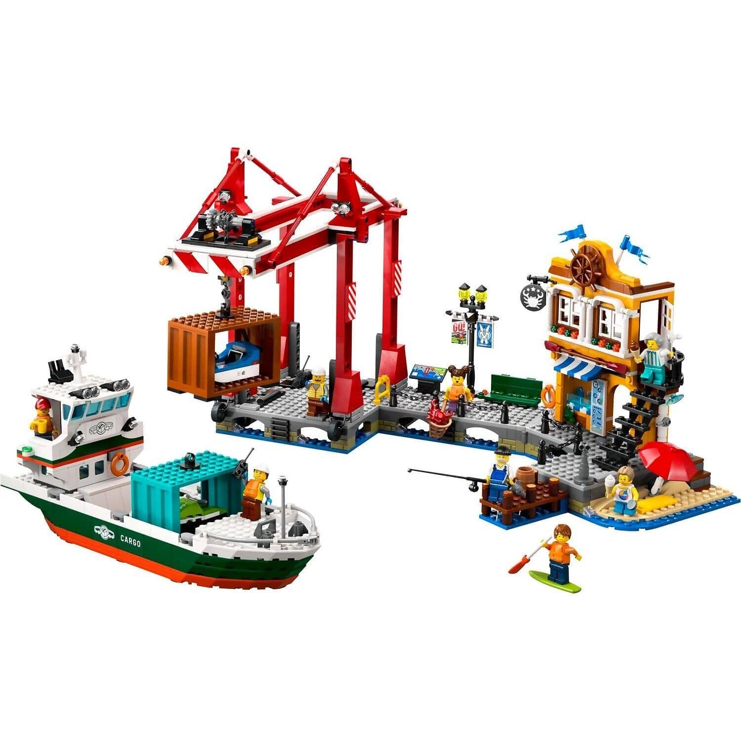 LEGO 60422 Seaside Harbor with Cargo Ship - City - Image 2