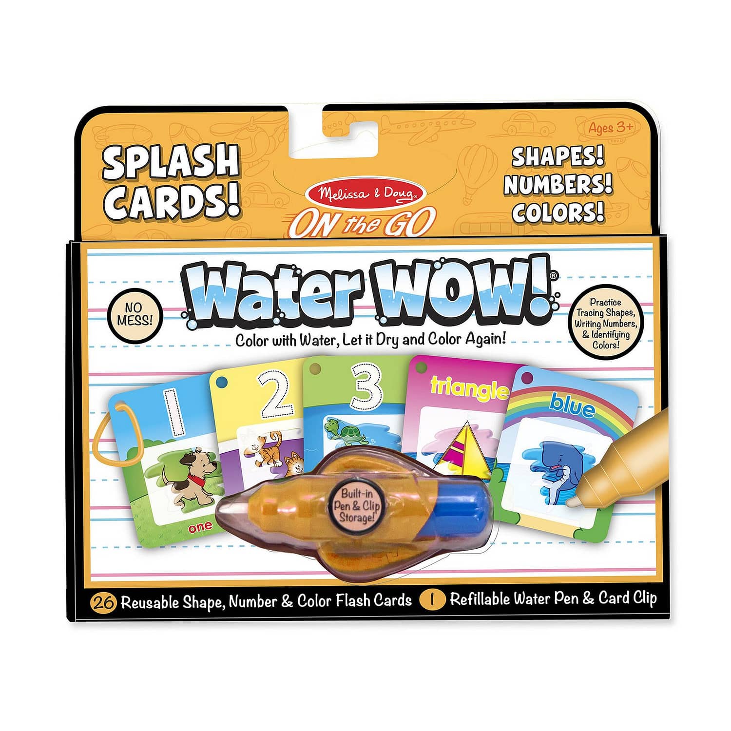 Melissa & Doug - Water Wow! Number Color Shape Cards - On The Go Travel Activity