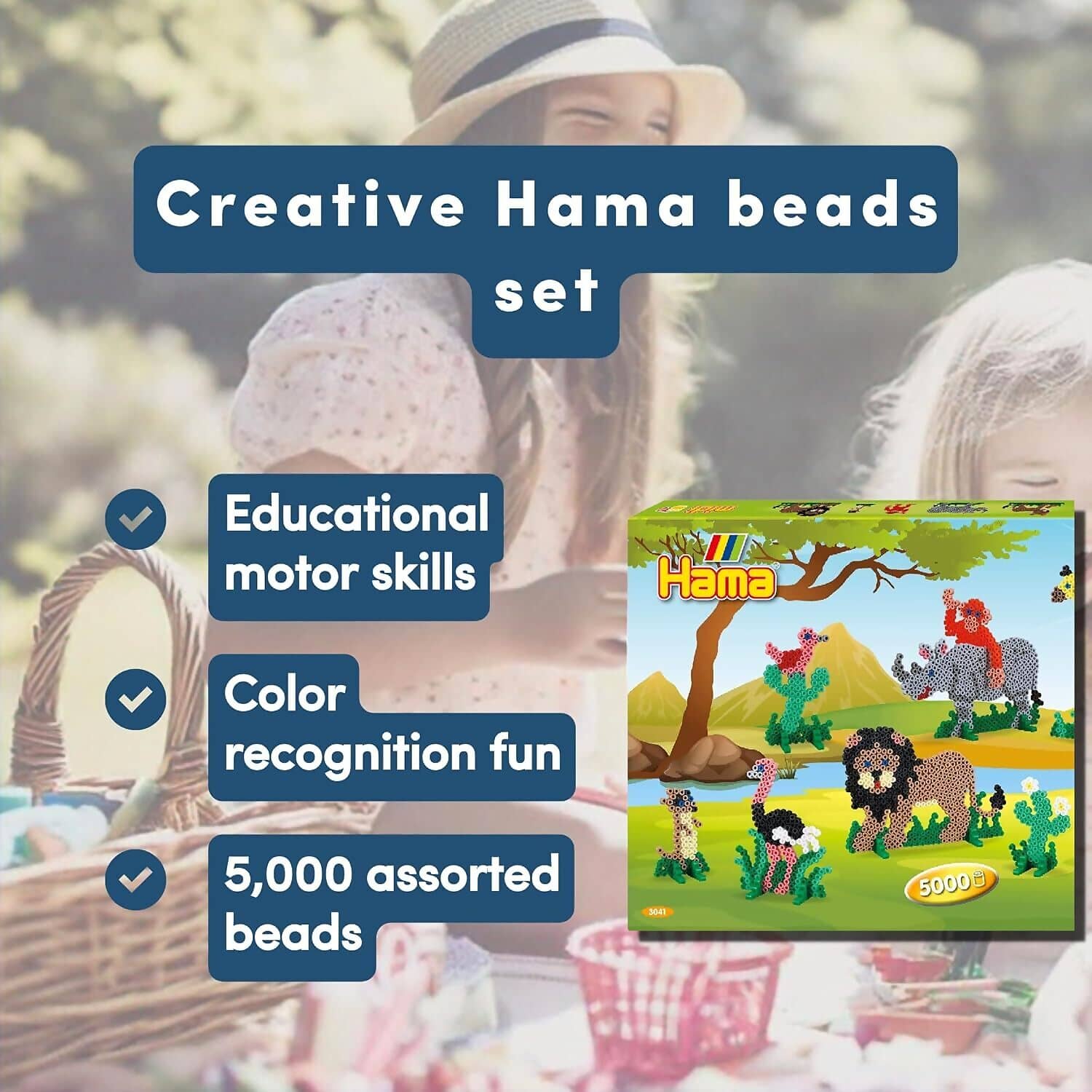 Hama - Safari Hama Beads Giant Gift Box 5000 Beads - Image 5